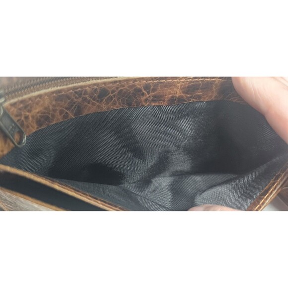 Vtg Rolfs Brown Distressed Leather Organizer Wilderness Collection Crossbody NEW - Picture 15 of 16